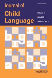 Journal of Child Language Volume 41 - Issue 1 -