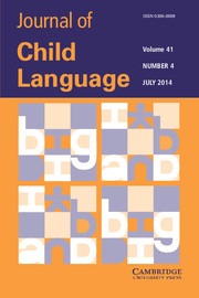 Journal of Child Language Volume 41 - Issue 4 -