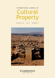 International Journal of Cultural Property Volume 26 - Issue 4 -