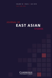 Journal of East Asian Studies Volume 18 - Issue 2 -