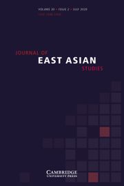 Journal of East Asian Studies Volume 20 - Issue 2 -