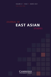 Journal of East Asian Studies Volume 21 - Issue 1 -
