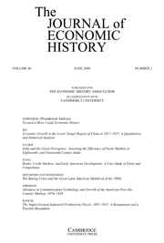 The Journal of Economic History Volume 68 - Issue 2 -