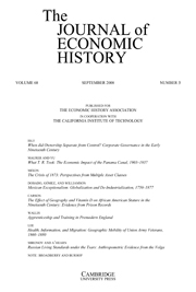 The Journal of Economic History Volume 68 - Issue 3 -