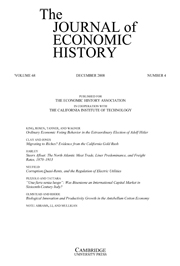 The Journal of Economic History Volume 68 - Issue 4 -
