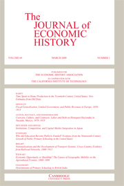 The Journal of Economic History Volume 69 - Issue 1 -