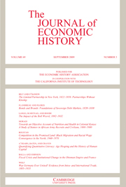 The Journal of Economic History Volume 69 - Issue 3 -