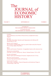 The Journal of Economic History Volume 71 - Issue 3 -