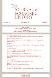The Journal of Economic History Volume 72 - Issue 4 -