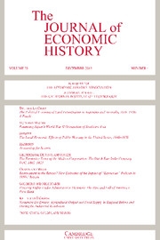 The Journal of Economic History Volume 73 - Issue 4 -
