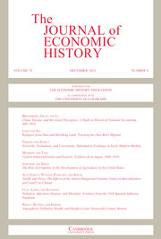 The Journal of Economic History Volume 78 - Issue 4 -