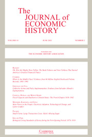The Journal of Economic History Volume 81 - Issue 2 -