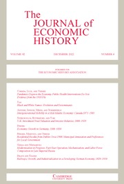 The Journal of Economic History Volume 82 - Issue 4 -