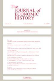 The Journal of Economic History Volume 83 - Issue 3 -
