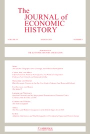 The Journal of Economic History Volume 85 - Issue 1 -