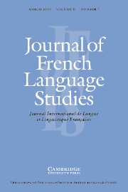 Journal of French Language Studies Volume 15 - Issue 1 -
