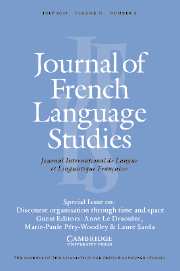 Journal of French Language Studies Volume 15 - Issue 2 -