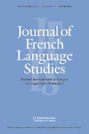 Journal of French Language Studies Volume 15 - Issue 3 -