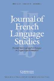 Journal of French Language Studies Volume 16 - Issue 2 -