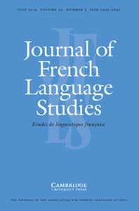 Journal of French Language Studies Volume 24 - Issue 2 -