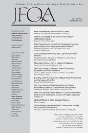 Journal of Financial and Quantitative Analysis Volume 49 - Issue 1 -