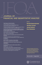 Journal of Financial and Quantitative Analysis Volume 54 - Issue 4 -