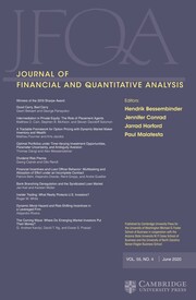 Journal of Financial and Quantitative Analysis Volume 55 - Issue 4 -