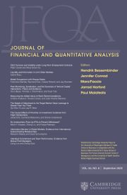Journal of Financial and Quantitative Analysis Volume 55 - Issue 6 -
