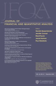 Journal of Financial and Quantitative Analysis Volume 55 - Issue 8 -