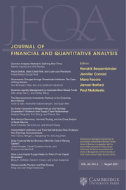 Journal of Financial and Quantitative Analysis Volume 56 - Issue 5 -