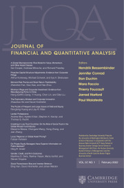Journal of Financial and Quantitative Analysis Volume 57 - Issue 1 -
