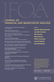 Journal of Financial and Quantitative Analysis Volume 57 - Issue 2 -