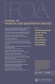 Journal of Financial and Quantitative Analysis Volume 57 - Issue 4 -