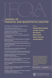 Journal of Financial and Quantitative Analysis Volume 57 - Issue 5 -