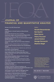 Journal of Financial and Quantitative Analysis Volume 58 - Issue 2 -