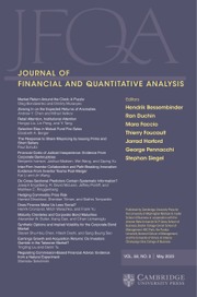 Journal of Financial and Quantitative Analysis Volume 58 - Issue 3 -