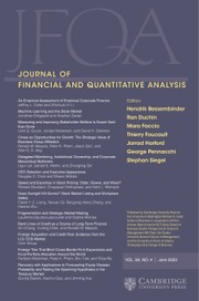 Journal of Financial and Quantitative Analysis Volume 58 - Issue 4 -
