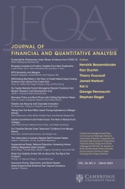 Journal of Financial and Quantitative Analysis Volume 59 - Issue 2 -