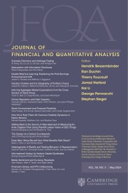 Journal of Financial and Quantitative Analysis Volume 59 - Issue 3 -
