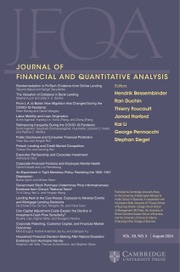 Journal of Financial and Quantitative Analysis Volume 59 - Issue 5 -