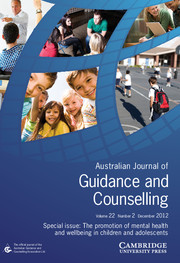 Journal of Psychologists and Counsellors in Schools Volume 22 - Issue 2 -  The promotion of mental health and wellbeing in children and adolescents