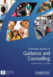 Journal of Psychologists and Counsellors in Schools Volume 24 - Issue 1 -