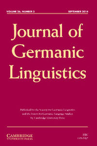 Journal of Germanic Linguistics Volume 26 - Issue 3 -