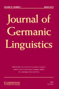 Journal of Germanic Linguistics Volume 27 - Issue 1 -