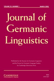Journal of Germanic Linguistics Volume 32 - Issue 1 -