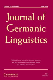 Journal of Germanic Linguistics Volume 32 - Issue 2 -