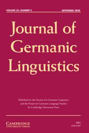 Journal of Germanic Linguistics Volume 32 - Issue 3 -