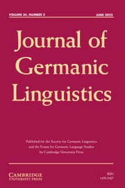 Journal of Germanic Linguistics Volume 34 - Special Issue2 -  Yiddish
