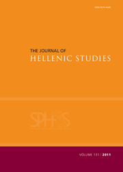 The Journal of Hellenic Studies Volume 131 - Issue  -