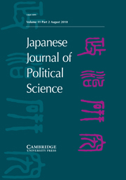 Japanese Journal of Political Science Volume 11 - Issue 2 -